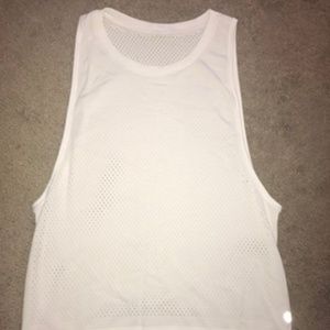 Lululemon white mesh tank